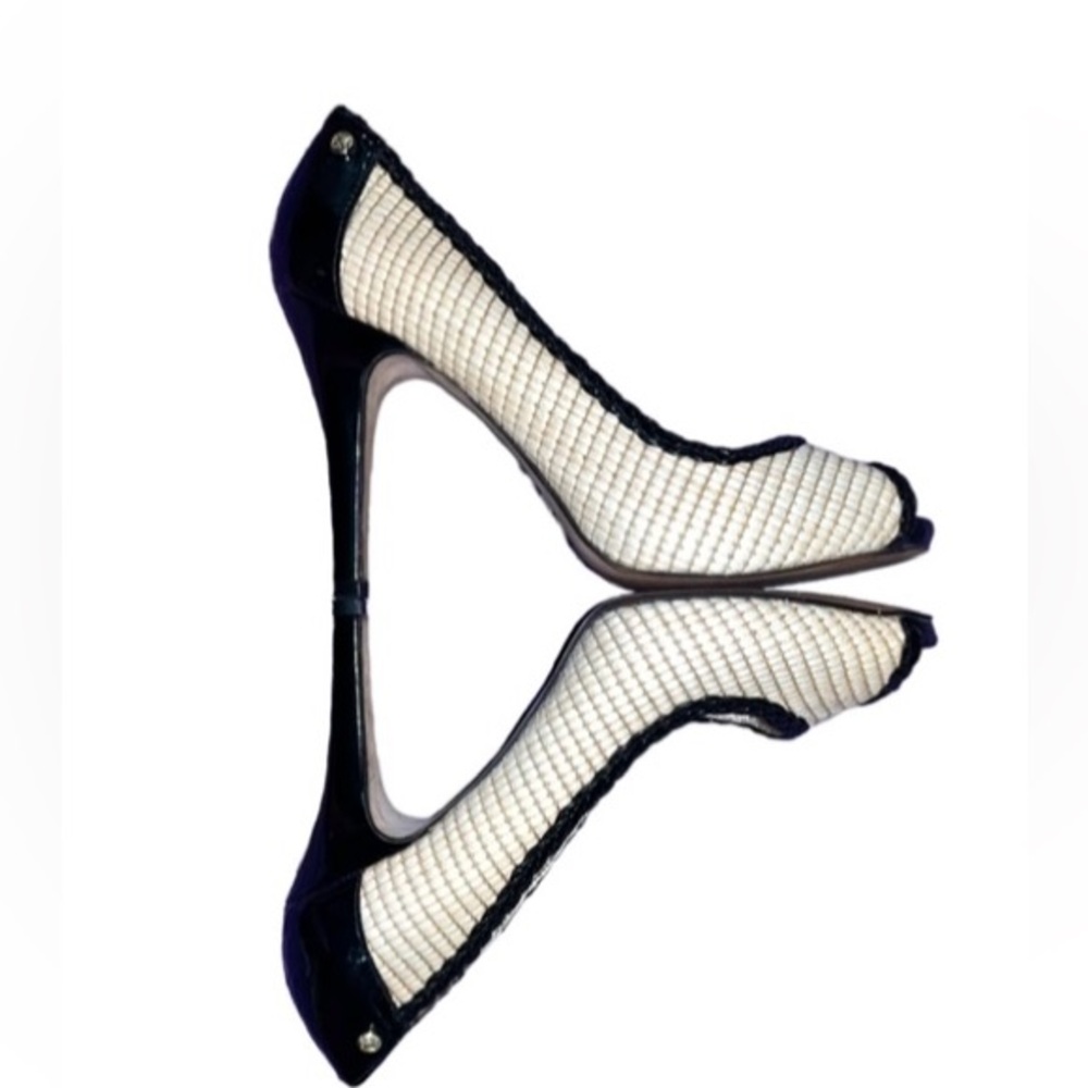 Antonio Melani Natural Straw Elsa Heels Size 7